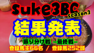 【ダビスタSwitch】suke3BC season3 最終戦 結果発表!