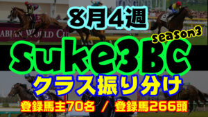 【ダビスタSwitch】suke3BC season3最終戦!8月4週目 クラス振り分け確定!
